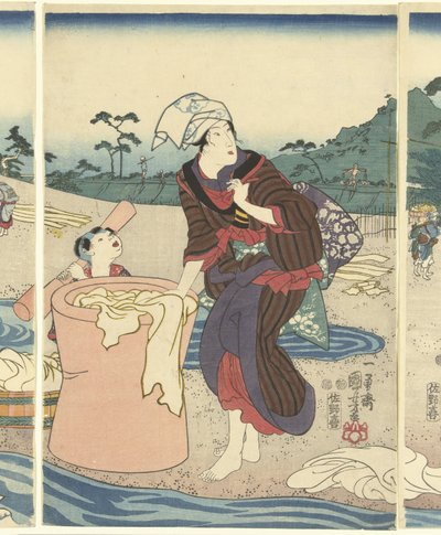 The Chofu Tama River in the Province of Musashi by Utagawa Kuniyoshi