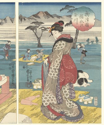 The Toi Tama River in Settsu Province by Utagawa Kuniyoshi