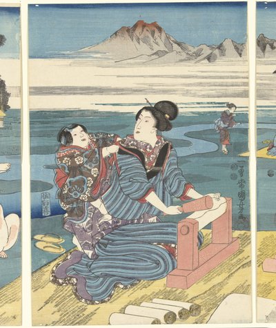 The Toi Tama River in Settsu Province by Utagawa Kuniyoshi