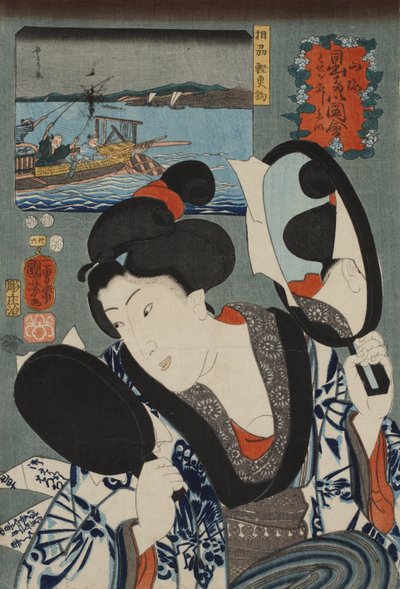 Fishing for Bonito in Sagami Province, from the series Auspicious Desires on Land and Sea by Utagawa Kuniyoshi