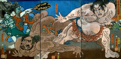 Grand Sumo Tournament on Mount Akazawa (Akazawayama Ōzumō) by Utagawa Kuniyoshi