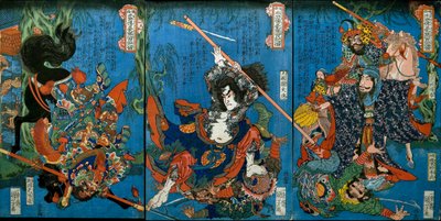 Hakukaja Yōshun and Shinki Gunshi Shubu by Utagawa Kuniyoshi