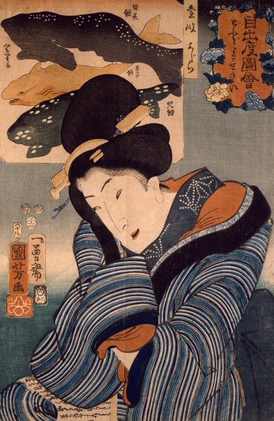 I Wish He Were Here, Woman from the Province of Iki by Utagawa Kuniyoshi