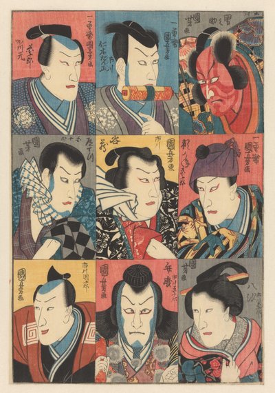 Ichikawa Danjūrō VIII in Eight Different Roles by Utagawa Kuniyoshi