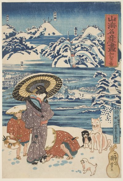 Kaga: Yuki, c.1833 by Utagawa Kuniyoshi