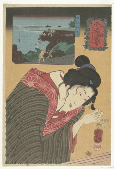 Limestone from Omi Province (Warm Feelings for Mountain and Sea) by Utagawa Kuniyoshi