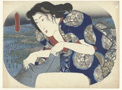 Woman Washing Clothes by Utagawa Kuniyoshi