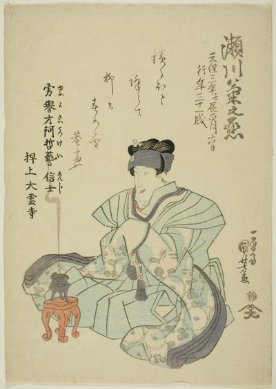 Memorial Portrait of the Actor Segawa Kikunojo V by Utagawa Kuniyoshi