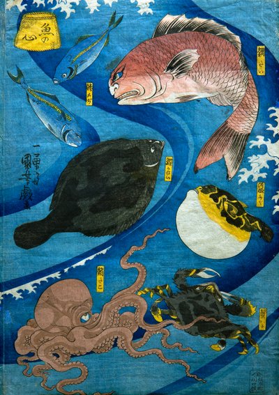 Minds of Fish, c.1842 by Utagawa Kuniyoshi