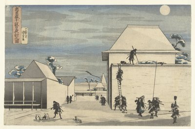 Night Attack in the Eleventh Act of the Chushingura Play by Utagawa Kuniyoshi