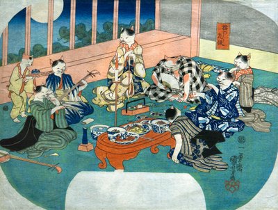 Cat in Heat, c.1843 by Utagawa Kuniyoshi