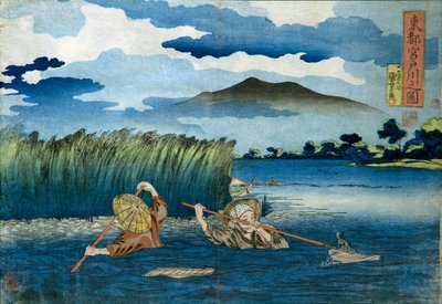 Picture of the Miyato River by Utagawa Kuniyoshi