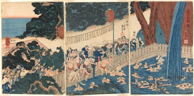 Roben Waterfall at Mount Oyama by Utagawa Kuniyoshi