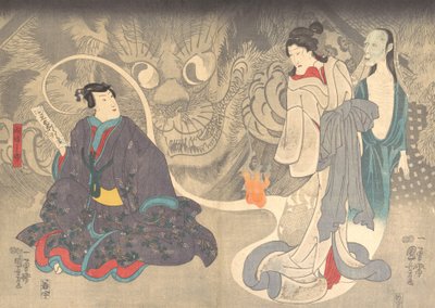 Scene from a Ghost Story: The Okazaki Cat Demon, ca. 1850 by Utagawa Kuniyoshi