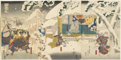 Scene from the Hachinoki Story by Utagawa Kuniyoshi