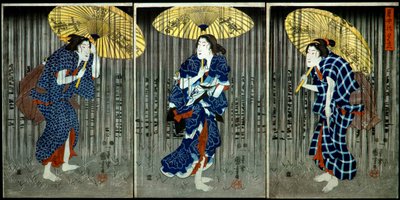 Sudden Shower in the Summer Heat by Utagawa Kuniyoshi