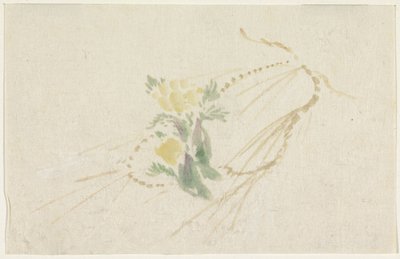 Branch with Yellow Flowers by Utagawa Kuniyoshi