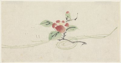 Branch with Red Camellia by Utagawa Kuniyoshi