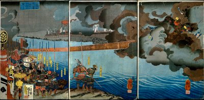 Takeda Shingen Crushes the Forces of Suwa Yorishige, c.1850-51 by Utagawa Kuniyoshi