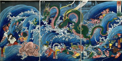 Tamatori-hime Stealing the Sacred Jewel from the Dragon Palace by Utagawa Kuniyoshi