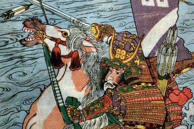 The Battle at Uji River, c.1831-32 by Utagawa Kuniyoshi