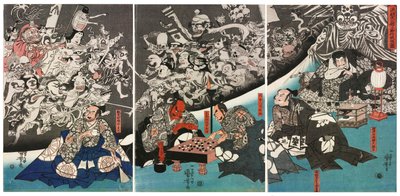 The Earth Spider Generates Monsters at the Mansion of Lord Minamoto Yorimitsu, 1843 by Utagawa Kuniyoshi