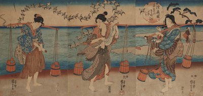 The Plover Crystal River in Mutsu Province by Utagawa Kuniyoshi