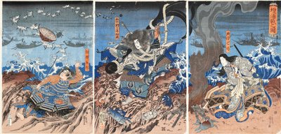 The Battle of Dan-no-ura by Utagawa Kuniyoshi