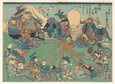 Drawing a Winning Lot by Utagawa Kuniyoshi
