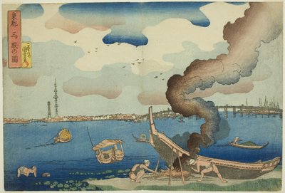 View of Mitsumata in the Eastern Capital, from the series "Views of the Eastern Capital" by Utagawa Kuniyoshi