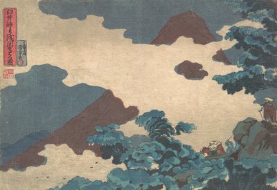 View of Mt. Asama from the Usui Pass by Utagawa Kuniyoshi