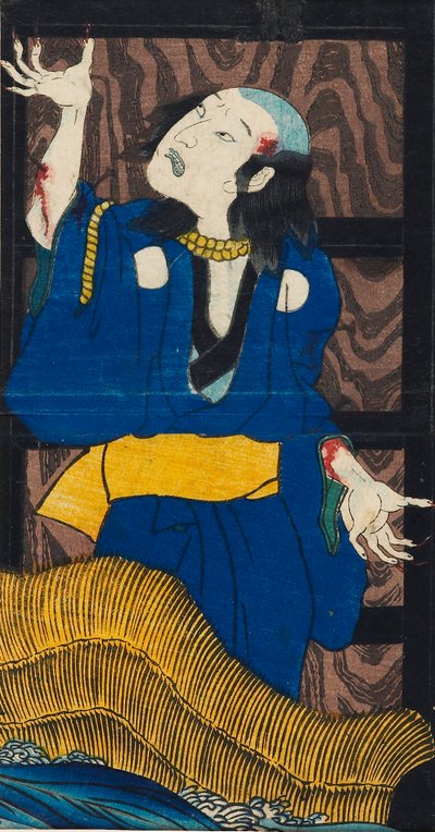 Woodblock Print - Scene from the Play Yotsuya Kaidan: The Story of Oiwa and Tamiya Iemon by Utagawa Kuniyoshi