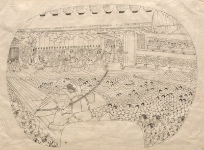 Interior of the Kabuki Theater by Utagawa Sadahide