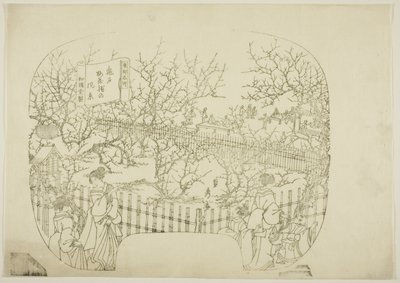 Key Block for a Print from the Series "Toto Meisho" (Famous Views of the Eastern Capital) by Utagawa Sadahide
