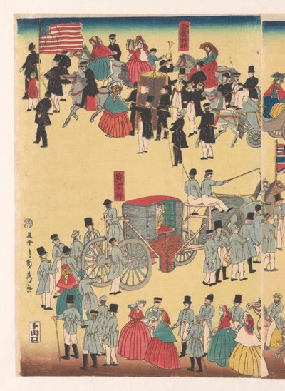 Procession of People from the Five Countries by Utagawa Sadahide