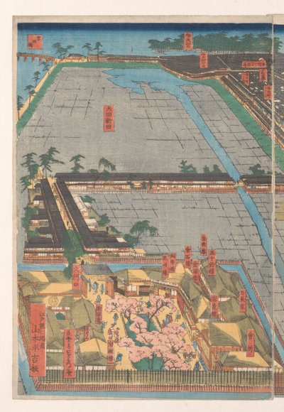 Overview of the Honcho District and the Miyozaki Quarter in Yokohama by Utagawa Sadahide