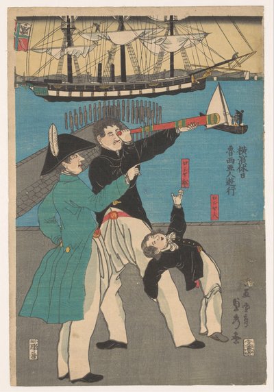 Russians on an Outing by Utagawa Sadahide