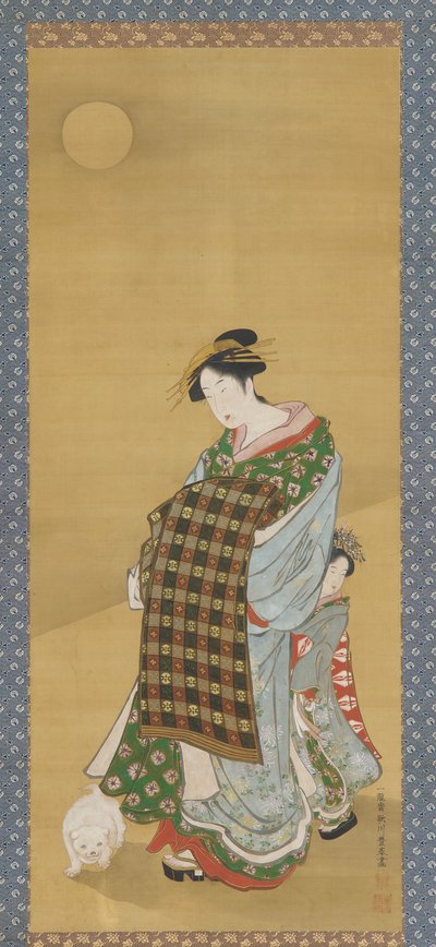 A Courtesan and Her Attendant by Utagawa Toyoharu