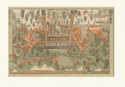 View of the Fudo Temple in Meguro by Utagawa Toyoharu