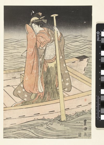 Young Woman in a Boat by Utagawa Toyokuni (I)