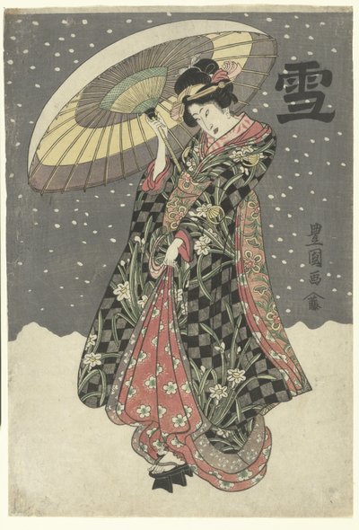 Snow by Utagawa Toyokuni (I)