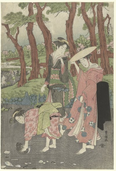 Collecting Fish and Shells at Low Tide by Utagawa Toyokuni (I)