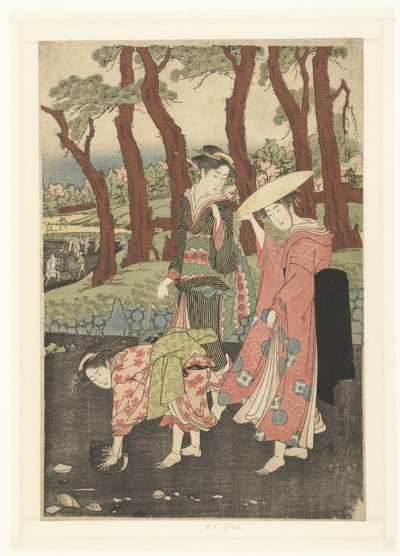 Collecting Fish and Shells at Low Tide by Utagawa Toyokuni (I)