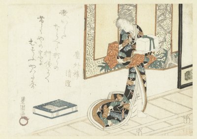 Woman Carrying a Wooden Box by Utagawa Toyokuni (I)