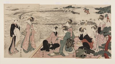 A Picnic on the Seashore by Utagawa Toyokuni