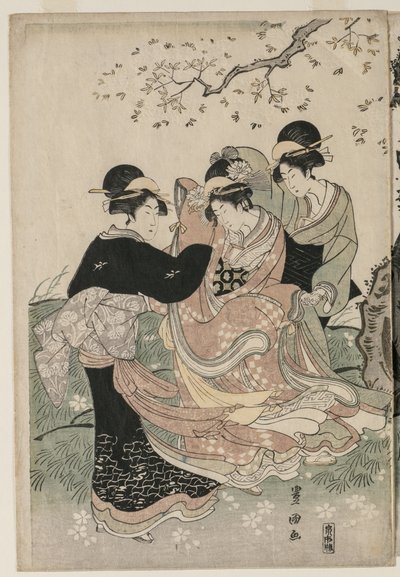 Cherry Blossoms in the Wind by Utagawa Toyokuni