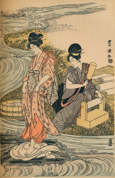 Washing Linen, c1800 by Utagawa Toyokuni