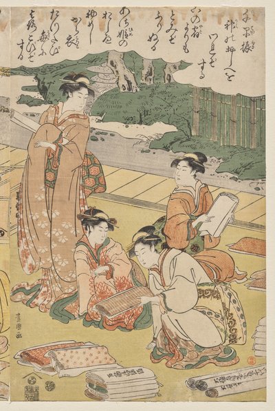 Women Making Clothing by Utagawa Toyokuni