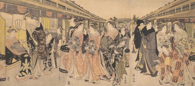 Courtesans Promenading on the Nakanocho in Yoshiwara by Utagawa Toyokuni I