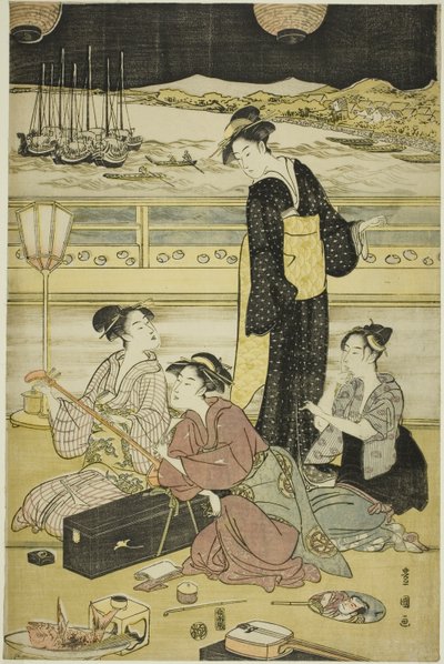 Evening Party at Shinagawa by Utagawa Toyokuni I